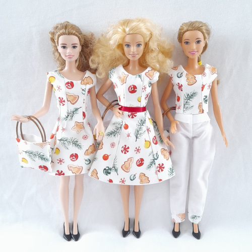Tenues de noël pour poupée barbie, idée de cadeau durable et made in france