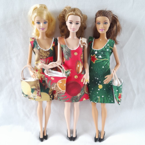 Vêtements pour poupées barbie, ensemble de 2 tenues assorties