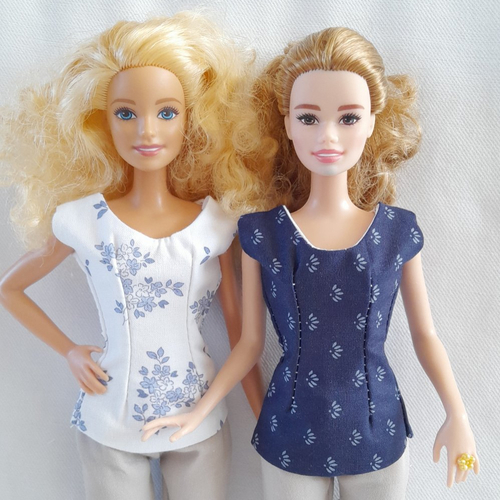 Chemisiers pour poupées barbie, lot de 2, composez votre tenue (vêtements pour poupée)