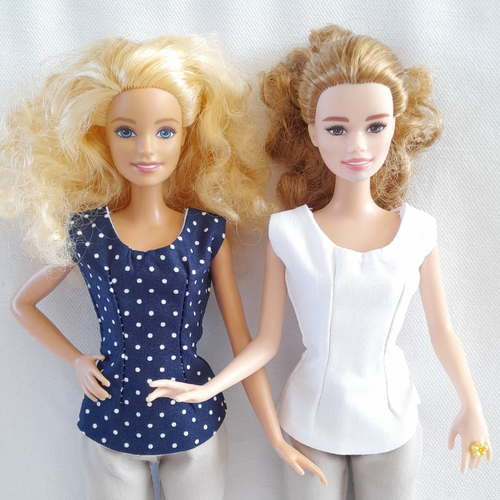 Chemisiers pour poupées barbie, lot de 2, composez votre tenue (vêtements pour poupée)