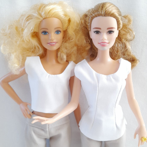 Chemisiers pour poupées barbie, lot de 2, composez votre tenue (vêtements pour poupée)