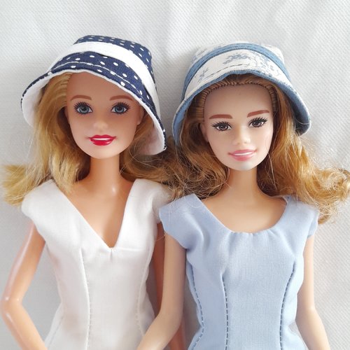 Chapeaux pour poupées barbie, lot de 2, composez votre tenue (vêtements de poupée)