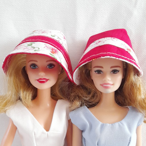 Chapeaux pour poupées barbie, lot de 2, composez votre tenue (vêtements de poupée)