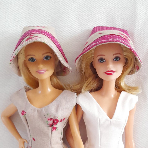 Chapeaux pour poupées barbie, lot de 2, composez votre tenue (vêtements de poupée)