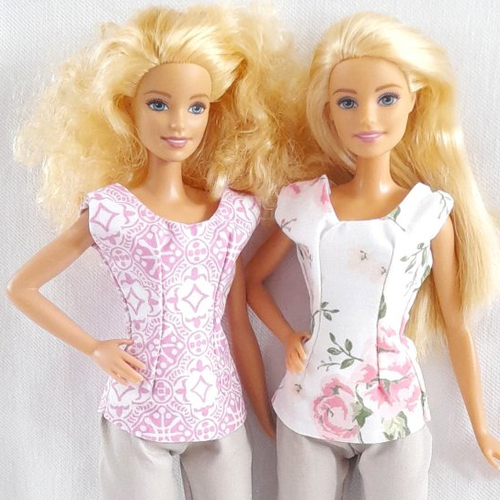 Chemisiers pour poupées barbie, lot de 2, composez votre tenue (vêtements de poupée) par eterlimi