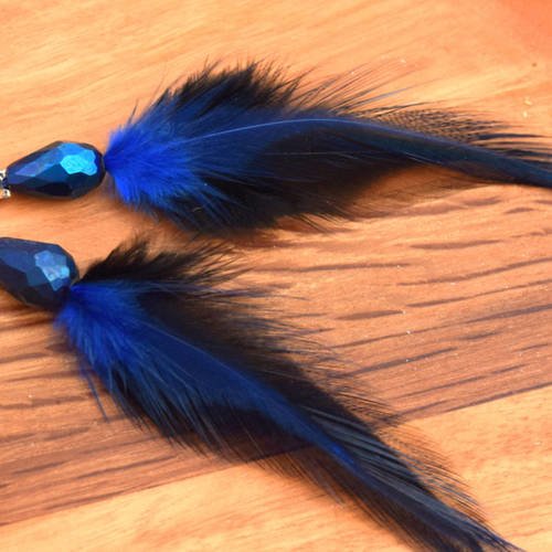 Boucles d'oreilles plumes ama - ethnic feather - bijoux ethniques - bijoux indiens - boho -