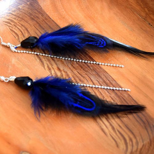 Boucles d'oreilles plumes kishy - ethnic feather - bijoux ethniques - bijoux indiens - boho -