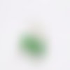 Boucles d'oreilles victorienne perle nacrée vert jade