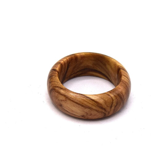 Bague en  bois d'olivier corse tourné à la main - anneau  artisanal