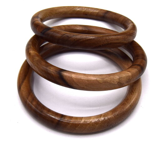 X1 bracelet jonc en bois de noyer corse tourné à la main - produit artisanalement en france