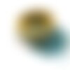1 bracelet rond en bois d'acacia incrusté de turquoise, artisanat français fait main