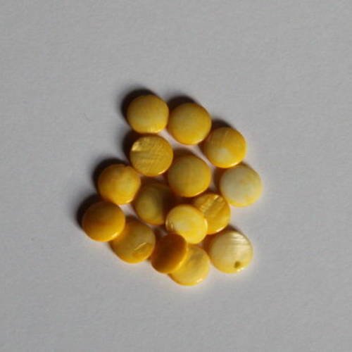 Perles de nacre colorées forme pastille. gpl32 