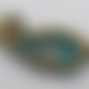 Applique motif cashmere turquoise  à coudre ou à coller. gmp49 