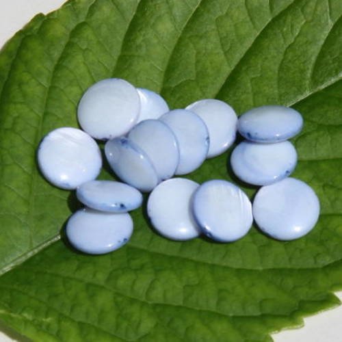 Perles de nacre colorées forme pastille. gpl22 