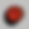 Applique, motif noir et orange rond, à coudre ou à appliquer gmp10 
