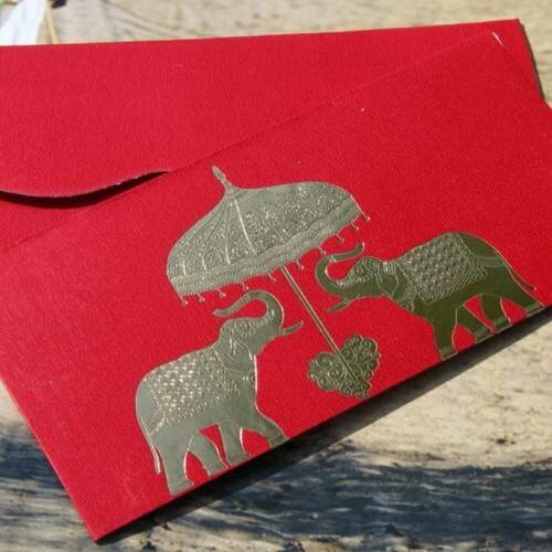 5 enveloppes indiennes, pochettes cadeau, cadeau surprise, emballage - ge5