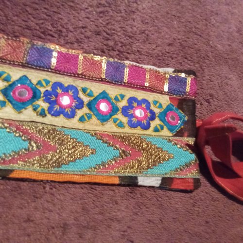 Ceinture en bandeau en broderie du rajasthan
