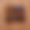 Bouton en émaux sur cuivre rectangulaire