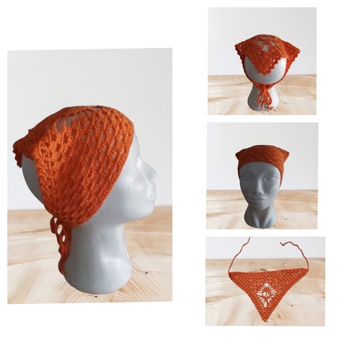 Bandana orange coton été