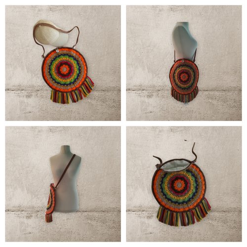 Sac fourre-tout  plage à bandoulière multicolore femme