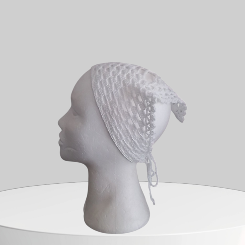Bandana blanc  100% coton 54x22