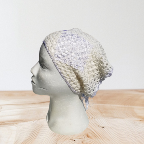 Bandana bohème blanc/crème 61x30