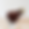 Bonnet hiver bi-colore marron/noisette fait main au crochet