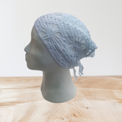 Bandana femme blanc 100%coton 63x30