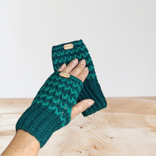 Mitaines hiver  femme bi-colore vert tu