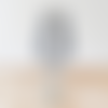 Grand châle gris moucheté blanc mohair majoritaire 180x96