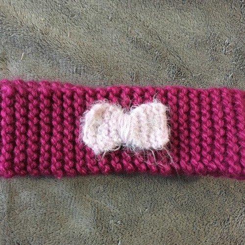 Bandeau ou headband rose pour fille bébé / reborn