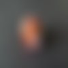 Perle tête de mort calavera skull rouge orange en céramique 12x18mm