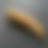 Pendentif piment dent en bois marron beige doré 20x85mm