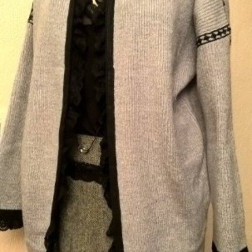 Extra Large Gilet Trois Quart En Mohair Et Viscose Manches Longues Gilet Femme Gilet Fille Vetements Femme Vetements Fille Cadeau Un Grand Marche