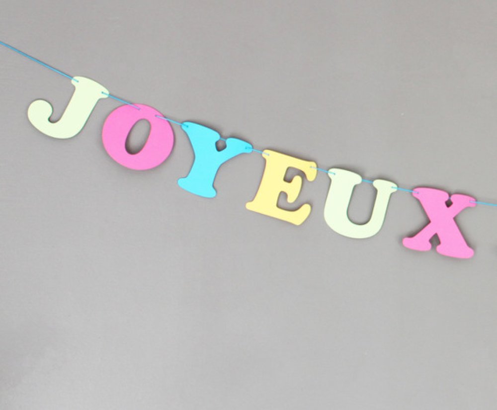 Guirlande de lettres en Papier Multicolore Joyeux Anniversaire - 2 mètres -  Jour de Fête - Guirlandes - Décoration