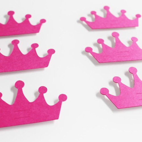 10 couronnes en papier cartonné pour sucettes - décoration de table de fête- baptême princesse 