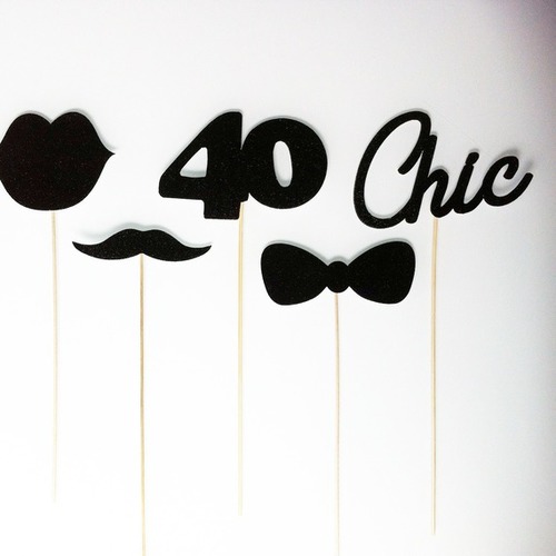 Photobooth Noir Paillette Personnalise 5 Elements Anniversaire Chic Un Grand Marche