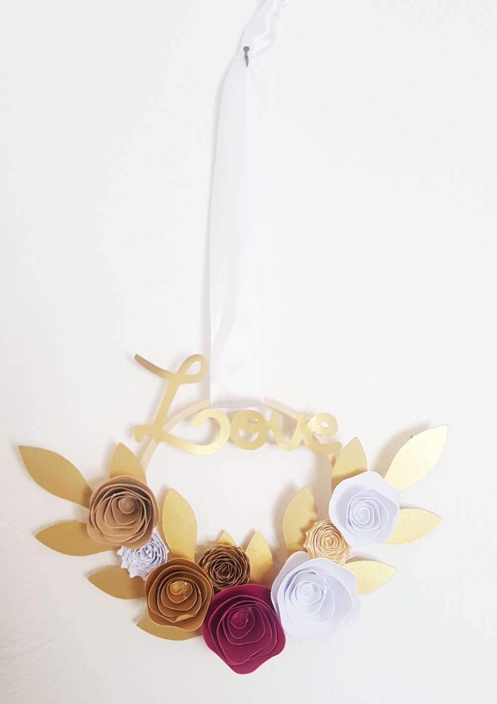 mariage anniversaire fleur Marque-page en acier inoxydable avec pompons en forme de couronne pour Noël