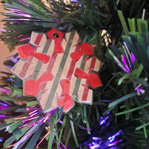 Flocon de noël - couleurs traditionnelles