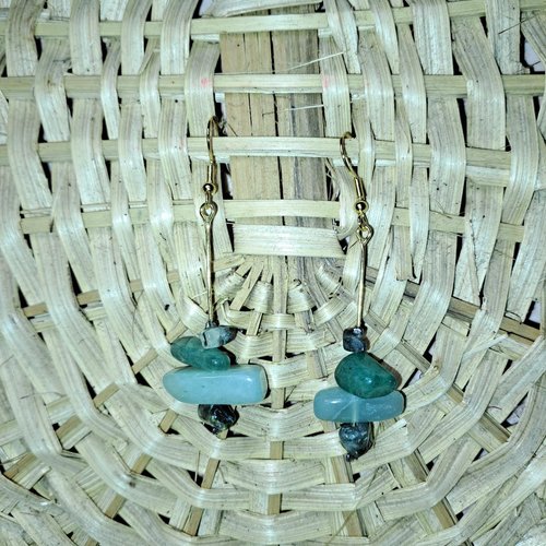 Boucles d'oreilles - "pyramide d'agates"