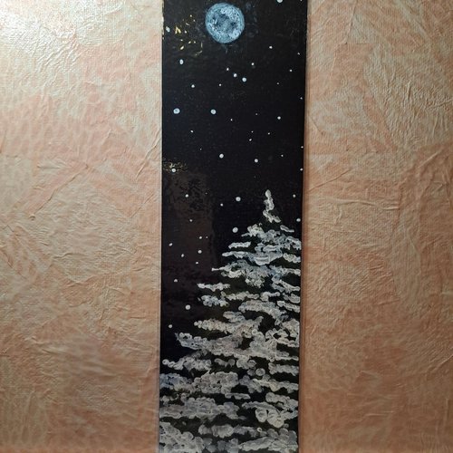 Marque-page - sapin sous la neige