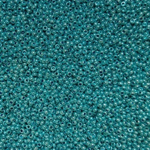 10 g de rocailles rondes 10/0 (2.3mm) preciosa ornella  turquoise (bleu)