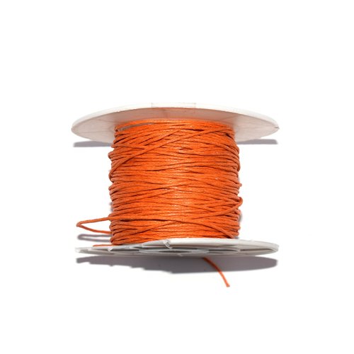 Coton ciré 3 mm orange x 1 m