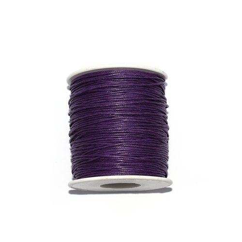 Coton ciré 2 mm violet x 1 m