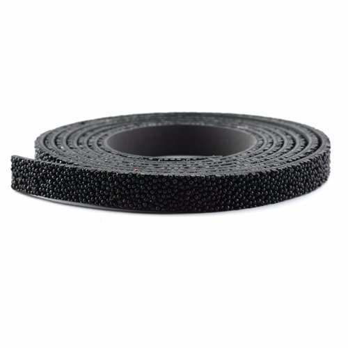 Cuir caviar 10 mm noir x10 cm