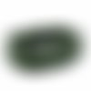 Cuir piqué rond 5 mm vert foncé x10 cm