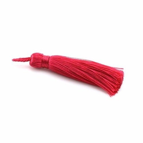 Pampille pompon 50 mm fuchsia