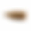 Pampille pompon ± 30 mm avec anneau marron clair