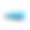 Pampille pompon ± 30 mm avec anneau bleu clair
