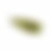 Pampille pompon ± 30 mm avec anneau vert olivine